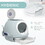 PawHut Covered Litter Box, Litter Box with a Lid, Scoop Enclosed Drawer & Skylight for Cats That's Easy to Clean, Blue W2225P217614
