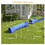 PawHut 7 Piece Dog Agility Training Equipment, Dog Obstacle Course Starter Kit with Tunnels, Weave Poles, Adjustable Hurdles, Jumping Ring, Pause Box, Whistle, Blue W2225P217634