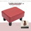 HOMCOM Ottoman Foot Rest, Small Foot Stool with Faux Leather Upholstery, Rectangular Ottoman Footrest with Padded Foam Seat and Plastic Legs, Red W2225P217642