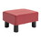 HOMCOM Ottoman Foot Rest, Small Foot Stool with Faux Leather Upholstery, Rectangular Ottoman Footrest with Padded Foam Seat and Plastic Legs, Red W2225P217642