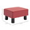 HOMCOM Ottoman Foot Rest, Small Foot Stool with Faux Leather Upholstery, Rectangular Ottoman Footrest with Padded Foam Seat and Plastic Legs, Red W2225P217642