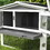 PawHut Rabbit Hutch 2-Story Bunny Cage Small Animal House with Slide Out Tray, Detachable Run, for Indoor Outdoor, 61.5" x 23" x 27", Light Gray W2225P217666