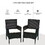 Outsunny 2 PCS Rattan Wicker Dining Chairs with Cushions and Anti-Slip Foot, Patio Stackable Chairs Set for Backyard, Garden, Lawn, Dark Coffee W2225P217675