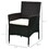 Outsunny 2 PCS Rattan Wicker Dining Chairs with Cushions and Anti-Slip Foot, Patio Stackable Chairs Set for Backyard, Garden, Lawn, Dark Coffee W2225P217675