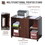 Vinsetto Mobile File Cabinet and Printer Stand for Home Office, Mobile Printer Table with 4 Open Storage Shelves, Door Cabinet, Wheels, Brown W2225P217760