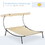 Outsunny Patio Double Chaise Lounge Chair, Outdoor Wheeled Hammock Daybed with Adjustable Canopy and Pillow for Sun Room, Garden, or Poolside, Beige W2225P217764