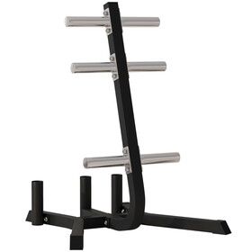 Soozier 2-inch Weight Rack for Plates and 3 Bars, Olympic Weight Tree Bumper Plate Storage Holder, 660 lbs. Capacity, Black W2225P217795