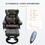 HOMCOM Massage Recliner Chair with Ottoman Footrest, 10 Vibration Points, 360&#176; Swivel Reclining Chair, Faux Leather Living Room Chair with Side Pocket and Remote Control, Black W2225P217951