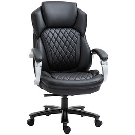 Vinsetto Big and Tall Executive Office Chair with Wide Seat, Computer Desk Chair with High Back Diamond Stitching, Adjustable Height & Swivel Wheels, Black W2225P217957