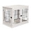 PawHut Dog Crate Furniture, Small Dog Cage End Table with Two Opening Sides, Lockable Door, Puppy Kennel Indoor, Cute and Decorative, Pure White W2225P229155