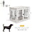 PawHut Dog Crate Furniture, Small Dog Cage End Table with Two Opening Sides, Lockable Door, Puppy Kennel Indoor, Cute and Decorative, Pure White W2225P229155