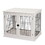 PawHut Dog Crate Furniture, Small Dog Cage End Table with Two Opening Sides, Lockable Door, Puppy Kennel Indoor, Cute and Decorative, Pure White W2225P229155