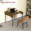 HOMCOM Industrial Folding Dining Table for 2 to 4, Space Saving Drop Leaf Kitchen Table for Small Spaces, Rustic Brown W2225P229201