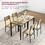 HOMCOM 3 Piece Dining Table Set for 2, Modern Kitchen Table and Chairs, Dining Room Set for Breakfast Nook, Small Space, Apartment, Space Saving, Rustic Brown W2225P229475