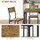 HOMCOM 3 Piece Dining Table Set for 2, Modern Kitchen Table and Chairs, Dining Room Set for Breakfast Nook, Small Space, Apartment, Space Saving, Rustic Brown W2225P229475