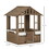 Outsunny Kids Wooden Playhouse, Outdoor Garden Games Cottage, with Working Door, Windows, Flowers Pot Holder, 47" x 38" x 54" W2225P229707