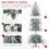 HOMCOM 7.5ft Tall Prelit Artificial Christmas Tree Holiday Décor with 850 Snow Flocked Branches, 350 Warm Yellow Clear Lights, Auto Open, Extra Bulb W2225P249631