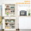 HOMCOM 71" Freestanding Kitchen Pantry with 4 Doors, and 2 Large Cabinets, Tall Storage Cabinet with Wide Drawer for Kitchen Dining Room, White W2225S00018