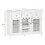 HOMCOM Coffee Bar Cabinet with 3 Drawers, 6-Bottle Wine Rack, Stemware Racks, Glass Door, Sideboard Buffet Cabinet, Wine Cabinet, White W2225S00025