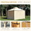 Outsunny 10' x 10' Steel Outdoor Patio Gazebo with Polyester Privacy Curtains, Two-Tier Roof for Air, & Large Design W2225S00029