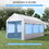 Outsunny 10' x 20' Party Tent and Carport, Height Adjustable Portable Garage, Outdoor Canopy Tent 8 Legs with Sidewalls for Car, Truck, Boat, Motorcycle, Bike, Garden Tools, White W2225S00035
