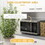 HomCom 71" Modern Freestanding Kitchen Buffet Hutch with Server and Storage