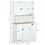 HOMCOM 71" Buffet with Hutch, Modern Kitchen Pantry Storage Cabinet with Microwave Oven Countertop, Drawer, and Cupboard, White