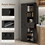 HOMCOM 72" Kitchen Pantry, Tall Storage Cabinet, Freestanding Cupboard with Drawer, Doors and Adjustable Shelves, Black