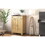 Coffee Bar Cabinet, Modern Farmhouse Buffet Sideboard with Drawer and Adjustable Shelf, Barn Door Storage Cabinet for Kitchen, Dining Room, Bathroom, Entryway W2227P156019