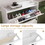 Shoe Cabinet with 2 Flip Drawers,Shoe Storage Cabinet for Entryway,Freestanding Shoe Cabinet Organizer with Open Storage,Narrow Farmhouse Shoe Rack with Metal Corner Decoration Legs,White W2227P170170