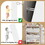 Shoe Cabinet with 2 Flip Drawers,Shoe Storage Cabinet for Entryway,Freestanding Shoe Cabinet Organizer with Open Storage,Narrow Farmhouse Shoe Rack with Metal Corner Decoration Legs,White W2227P170170