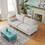 JOS 67.7" 3 seater Sofa Couch for Living Room, Modern Sofa,Small Couches for Small Spaces,Upholstered 3-Seater Couch for Bedroom, Apartment, Home Office, Tool-Free assembly,Beige W2228140352