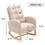 Accent Rocking Chair with Footrest High Back Rubber Wood Rocking Legs Bedroom Living Space 26.77D x 38.36W x 39.76H inch W2231P143504