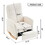 Accent Rocking Chair with Footrest High Back Rubber Wood Rocking Legs Bedroom Living Space W2231P188189
