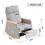 Accent Rocking Chair with Footrest High Back Rubber Wood Rocking Legs Bedroom Living Space 38.6D x 26.8W x 40.6H inch W2231P188575