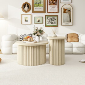 Coffee Table Set of 2,Round Coffee Table,Modern Side Tables Accent End Table for Living Room,Apartment W2232P163136
