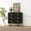 3 Drawer Storage Cabinet,3 Drawer Modern Dresser, Chest of Drawers with Decorative Embossed Pattern Door for Entryway,Living Room,Bed Room