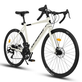 A28320R 700c Ecarpat Road Bike, 16-Speed L-TWOO Disc Brakes, Light Weight Aluminum Frame,Racing Bike City Commuting Road Bicycle for Men Women