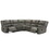 Sectional Manual Reclining Sofa GREY PU (W223S00029,W223S00070.Size difference, See Details in page.) W223S00488