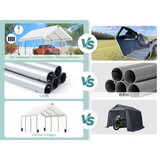 Sannwsg 10 * 20 Heavy Duty Carport Canopy - Extra Large Portable Car Tent Garage with Adjustable Peak Height from 9.5ft to 11ft,Removable Roof &Side Walls for Car, SUV,Boats W2259P177818