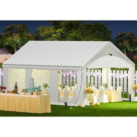 Sannwsg Party Tent - 13x26FT Heavy Duty Canopy Tent with Removable Sidewalls,3 Box Outdoor Waterproof Patio Camping Gazebo Shelter,Perfect for Wedding Holiday Birthday BBQ Backyard Evening Tent