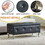Upholstered Storage Ottoman Bench for Bedroom End of Bed Faux Leather Rectangular Storage Benches Footrest with Crystal Buttons for Living Room Entryway (Black) W2268P146691