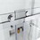 Frameless Sliding Bathtub Door 56-60 in.W x 62 in.H, Bypass Tub Glass Sliding Shower Doors, 3/8"(10mm) Thick Clear Tempered Glass, 2pcs Rectangle Handles, Brushed Nick