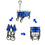 Folding Wagon Garden Shopping Beach Cart (Blue) W22701512