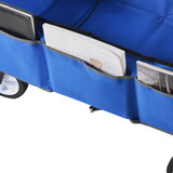 Folding Wagon Garden Shopping Beach Cart (Blue) W22702955