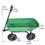Folding car Poly Garden dump truck with steel frame, 10 inches. Pneumatic tire, 300 lb capacity body 55L Green W22721201