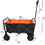 Folding Wagon Garden Shopping Beach Cart (black+yellow) W22735704