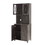 Farmhouse Bar Cabinet for Liquor and Glasses, Dining Room Kitchen Cabinet with Wine Rack, Sideboards Buffets Bar Cabinet L26.89"*W15.87"*H67.3" Charcoal Grey W2275P148520