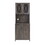 Farmhouse Bar Cabinet for Liquor and Glasses, Dining Room Kitchen Cabinet with Wine Rack, Sideboards Buffets Bar Cabinet L26.89"*W15.87"*H67.3" Charcoal Grey W2275P148520