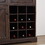 Farmhouse Buffet Cabinet with Storage Sideboard with 2 Drawers, Wine Bar Cabinet with Removable Wine Racks Storage Shelves, Liquor Coffee Bar Cupboard for Dining Room, Espresso L39.37"*W15.7